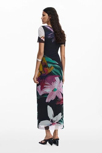 Robe décontractée femme chic imprimée colorée style mi-long - 6