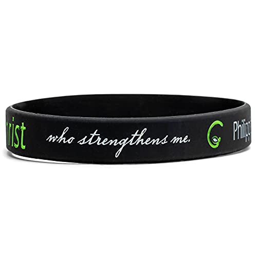 I Can Do All Things Through Christ One Size Fits Most Silicone Bracelets, Pack of 243