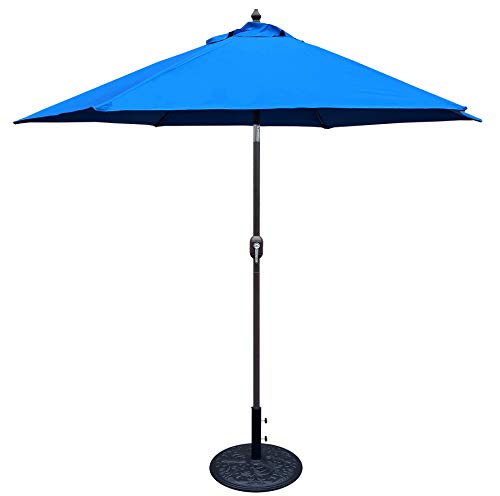 Tropishade 632B13 Premium Auto Tilt Umbrella, 9', Blue #TOP10