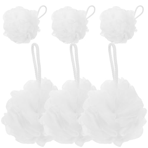 Esponjas de ducha exfoliantes con diseño de secado rápido y cordón para colgar