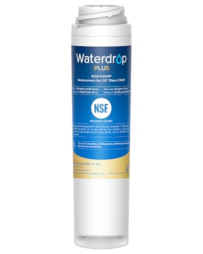 Waterdrop Plus GSWF &53 Certified Refrigerator Water Filter  lead and  Replacement for GE GSWF Smart Water 238C2334P001 Kenmore 46-9914 9914