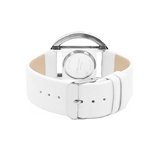 Image of Joker & Witch Faux Leather Minimal Transparent Dial Pu Analogue Watch For Women