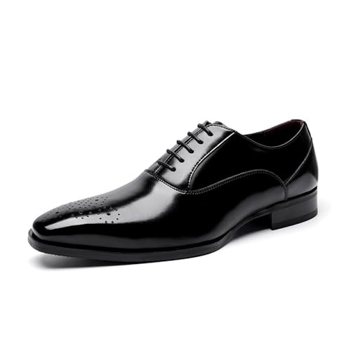 Men's Business Shoes Gentleman's Leather Shoes Oxfords(Black,100)
