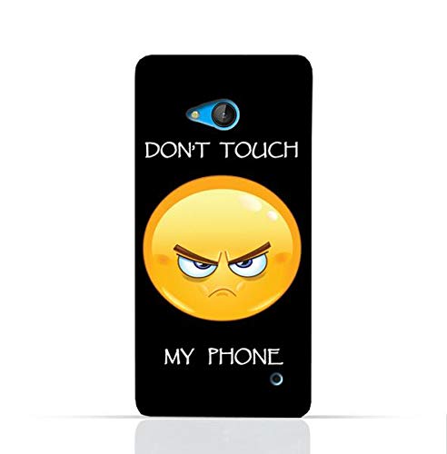 AMCMicrosoft Lumia 640 Lte TPU Silicone Case With Dont Touch My Phone 1 Design