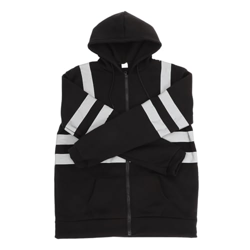 LIFKOME Essential: Men's High Visibility Reflective Hoodie Sanitation Construction