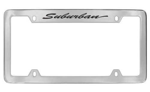 Chevrolet Suburban Metal Cromada grabado licencia Plate Frame Holder