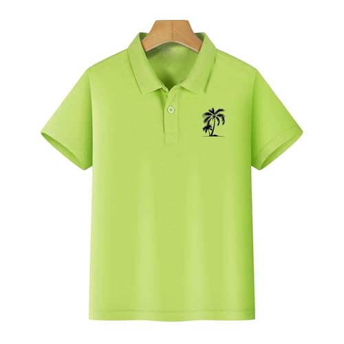Boys Girls 𝐏𝐨𝐥𝐨 Shirt Short Sleeve – Kids Collared Button Closure Tee, Summer Active Casual Top Breathable Outfit3