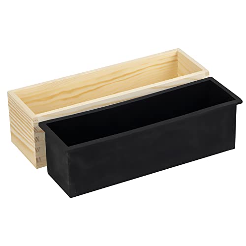 2Pack 42 Oz Flexible Rectangular Silicone Soap Loaf Molds Kit With Wood Box For Cp And Mp Making Supplies #TOP6