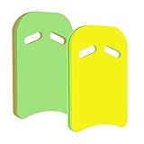 STRPRETTY BASIC 2PCS Swimming Kickboard Swim Training Aid Kickboard, U Design Swim Pool Float Floating Buoy Hand Board (Yellow & Green)