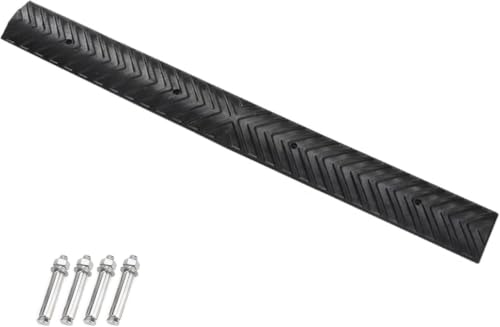 Reductores De Velocidad De Goma De 99 Cm (39 Pulgadas) para Entradas De Vehículos, Garajes, Escuelas Y Fábricas - Alta Resistencia, Capacidad De Carga De Black 100x10x2cm/39x4x0.8in
