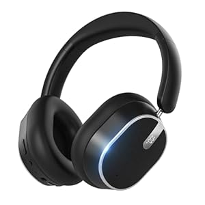 Hybrid Active Noise Cancelling Bluetooth Headphones, Over Ear Wireless Headphones with 60H Playtime, Hi-Res Audio, Deep Bass, Memory Foam Ear Cups for Home Office Travel