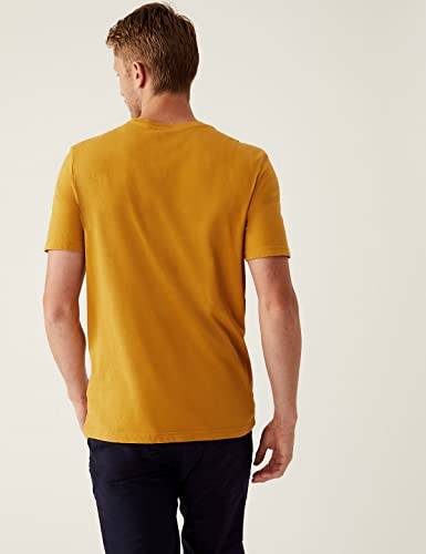Image of Marks & Spencer Mens Solid Cotton Crew Neck Regular Fit T Shirt