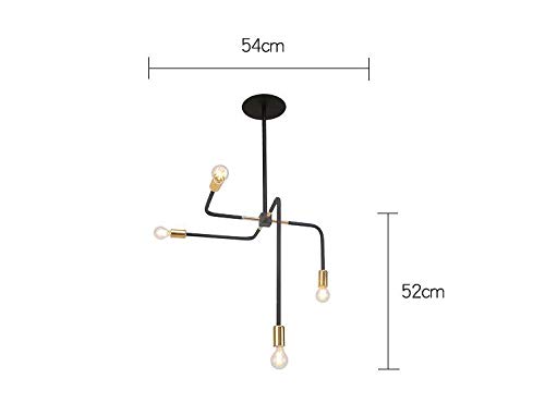Lustre en fer forgé 4 têtes pour un éclairage rétro optimal - 8