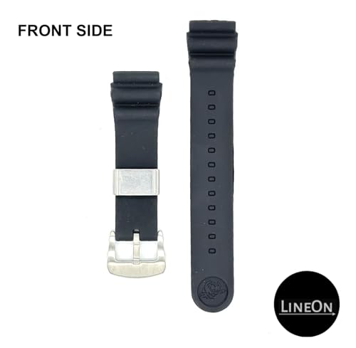 Image of Lineon 22mm Silicone Soft Watch Strap Compatible With CASIO DURO MDV106, MDV-10 with Tool and Pins