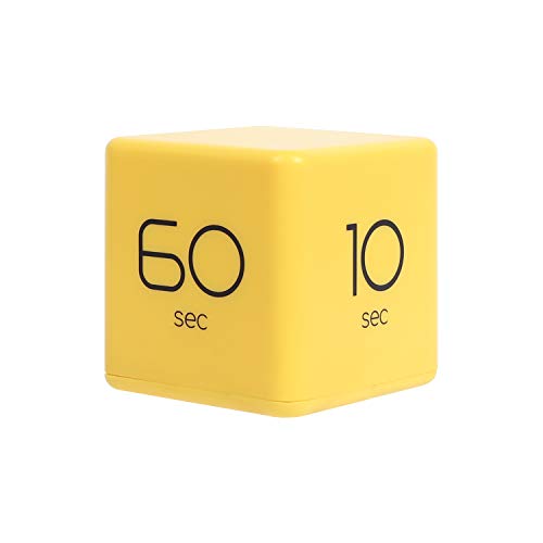 Mooas Cube Timer, Time Management, Kitchen Timer, Kids Timer, Workout Timer, Timer for Studying, Cooking (Yellow)