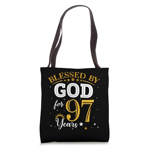 Bolsa Tote para Mujer Vintage Blessed by God 97 Años miniatura 1