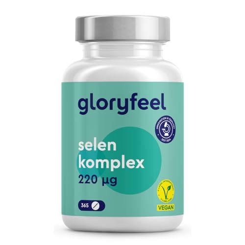 Selen Komplex 220µg - 365 vegane Tabletten (1 Jahr) - Komplex aus Natriumselenit und Selenmethionin - Selen Hochdosiert & Bioverfügbar - Laborgeprüft, ohne Zusätze in Deutschland hergestellt