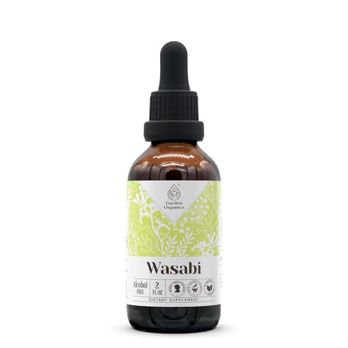 Wasabi Alcohol-Free Natural Tincture Extract Immune System and Memory Booster Liquid Drops Made from 100% Wasabi (Eutrema japonicum) Dried Root (2 fl oz)