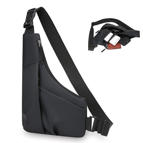 FOSDICK Bolsos Hombres Bandoleras Hombre Impermeable Bolso Hombre Bandolera Moderno y Ligero Sling Bag de Gran Capacidad Bolso Pecho Hombres Casual Mochila Bandolera para Viaje, Trabajo y Uso Diario