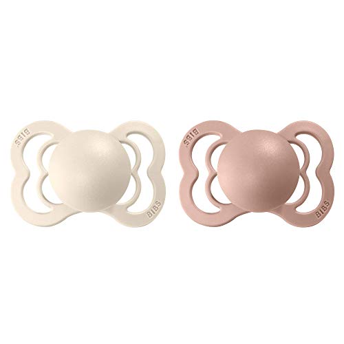 BIBS Supreme Silicone Size 1: 0+ months tétine Vanilla / Oak 2 pcs - vue 3