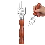 Ice Picks for Breaking Ice: Stainless Steel Ice Crusher with Safety Wood Handle, Japanese Style Ice Chipper Three Prong Ice Pick Tool Bar Wine Tools Ice Breaker Tool for Kitchen Bars Bartender