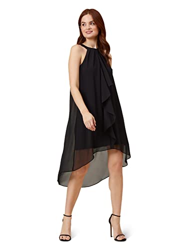 Image of Adrianna Papell Women's Chiffon and Jersey Dress, Black, 8
