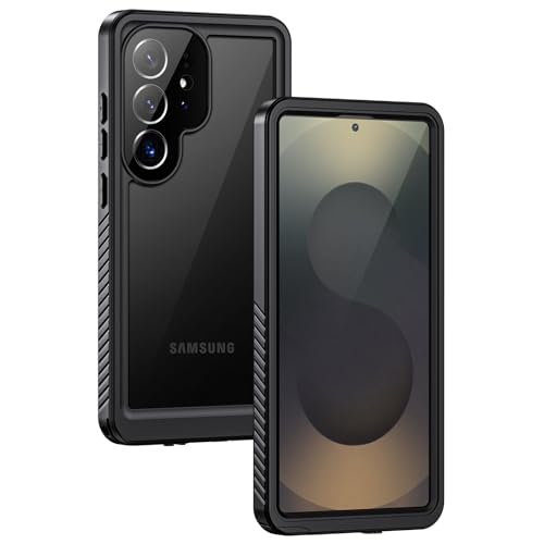 Image of Lanhiem for Samsung Galaxy S25 Ultra Case, IP68 Waterproof Dustproof, Built-in Screen Protector, Rugged Full Body Shockproof Protective Cover for Galaxy S25 Ultra 5G 6.9 Inch, Black