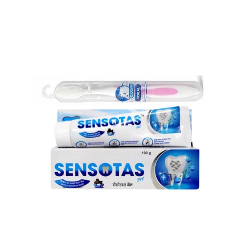 New Sensotas Gel Toothpaste 100g Pack with G00ral Ultra Soft Toothbrush with 0.01mm Micro Bristles | 2600 High-Density Bristles | Combo pack-image-9