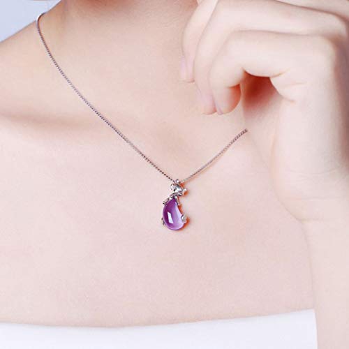 Collier tempérament simple ange en argent 925 antiallergique - 4
