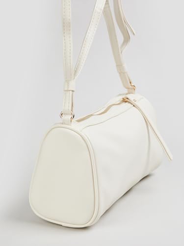 Image of Women Solid Bowler Sling Bag (Off White FS)