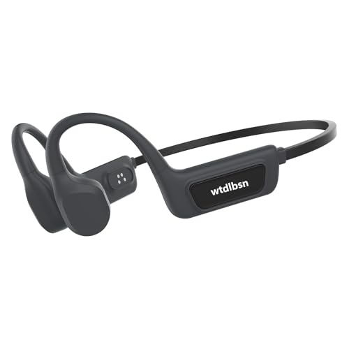 wtdlbsn Swimming Headphones, Bone Conduction Headphones IPX8 Waterproof with 32GB Built-in MP3 Player, Bluetooth 5.4 Wireless Open-Ear, 15-Hour Playtime for Swim, Running, Cycling, Gym, Driving