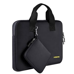 HSEOK 12.9 13 inch Elastic Laptop Case with Small Pouch Compatible with 13 inch MacBook Air M3/M2/M1, Mac Pro M2/M1, iPad 13 12.9, XPS 13 and Most 12.9-13 inch Notebooks Tablets Chromebooks -B02K01