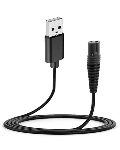 Lueden USB Charging Cable 12V for Braun Shaver Beard Trimmer Charger Power Cable Replacement Charger Cord for Braun Series 1 3 5 7 9 Silk-Epil 5 7 9 3010s 3040s 3080S 5018s 5030s 5090cc