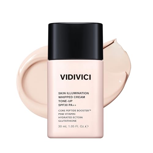 VIDIVICI Skin Illumination Whipped Cream Tone-Up SPF30 PA++ 30ml | Radiant Brightening Tone-Up Makeup Base with Lightweight Glow