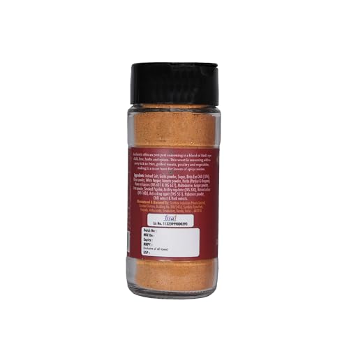 SPRIG Authentic Peri Peri Seasoning, 65g | Made with Real Peri Peri Chilli (Bird's Eye Chili), Herbs, Lime & Garlic | Fiery & Zesty | For French Fries, Popcorn, Chicken | Trans Fat Free | Piri Piri | Masala Powder | Sprinkler