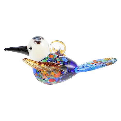 Amosfun Glasfigur Eines Kolibris Tierfigur Glasstatue Eines Kolibris Tierornament Wohnaccessoire Dekoration Für Schlafzimmer Heimdekoration Ornament Für Wohnraum Natürliche Deko Für Haus u