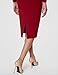 Dress the Population Women's Sonia Crepe, Knee-Length, Bodycon, Sweetheart Neck Dress, Garnet, Large