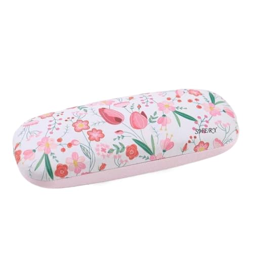 Étui à lunettes fleurs rigide et portable lot de 1 ou 3 pièces