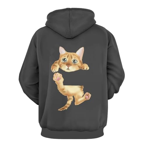 Sweat à capuche chat mignon UMENG pull unisexe chaton taille S - 3