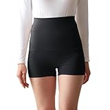 [ベルメゾン] 腹巻き付きパンツ レディース 綿混 ハイウエストショーツ あったかインナー ホットコット ブラック M