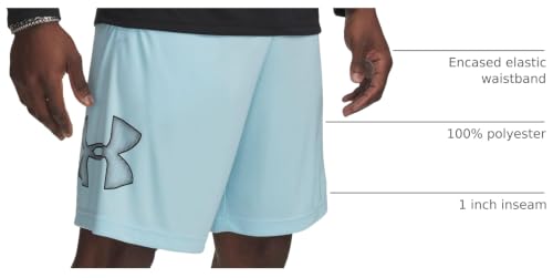 Image of Under Armour Men's Tech GraphicDISC 10 inch Shorts, (494) Stream / / Black, XX-Large Tall