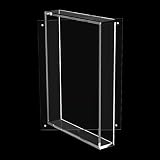 Chaobing Cadre Photo Acrylique, Cadre d'image à Double Utilisation Horizontale et Verticale avec Aspiration magnétique, Utilisation Double Face à 360 ° (Size : A4)