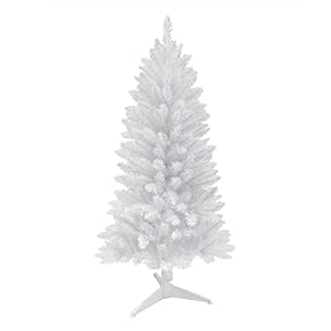 Puleo international 4 ft unlit white carson aritificial pine tree 188 tips  urban country home decor