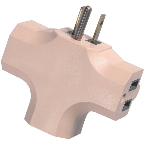 ADAPTER, 3 OUTLET BEIGE/CARD