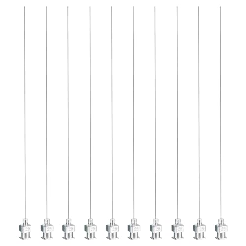 Aguja de dispensación PATIKIL 25G de punta embotada en acero inoxidable de 5 pulgadas, 10 unidades