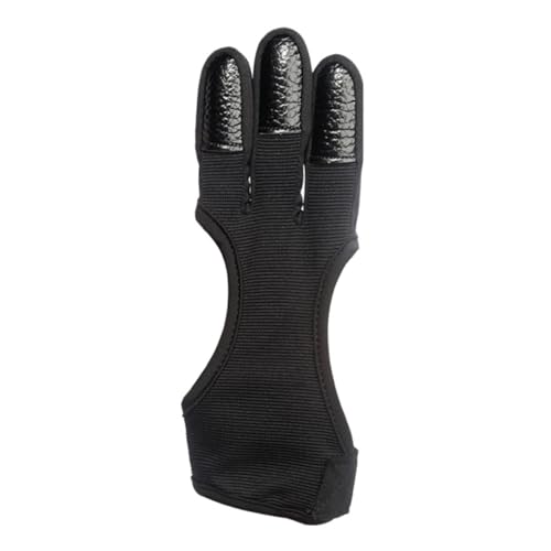 Toyvian Adjustable Wear Resistant Archery Glove Durable Finger Protector for Bow Enthusiasts for Target Practice and Outdoor Shooting
