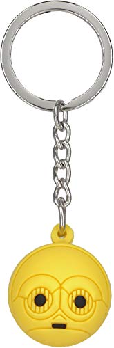 Porte-clés Star Wars C-3PO Icon Ball robuste en acier doré