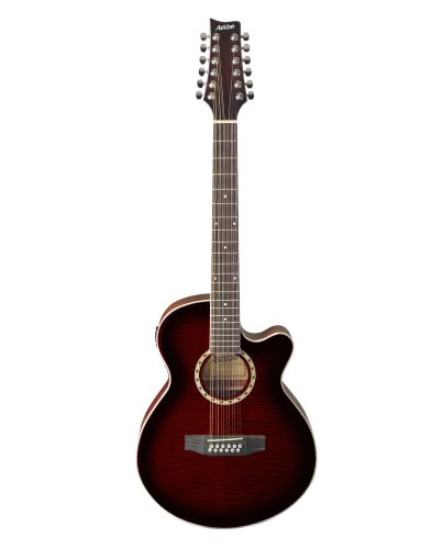 Ashton SL29/12CEQ 12-String Electro-Acoustic Guitar - Red : Amazon