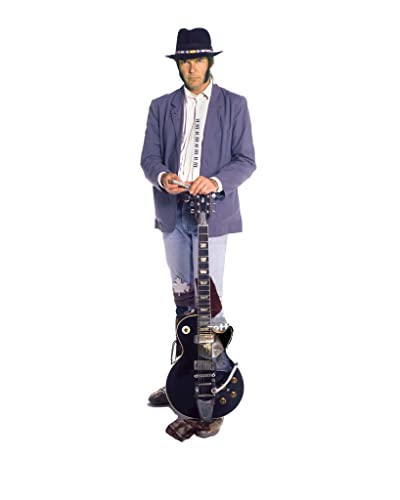 Neil Young LES Paul Guitar Harvest Heart of Gold CINAMMON Girl Rockin' in The Free World LIFESIZE Cardboard Standup Standee Cutout Poster Figure Display Prop