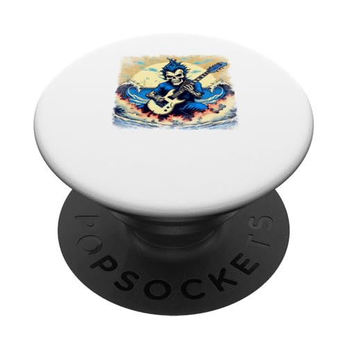 Rock Heavy Metal Skull Reaper Stregoneria Magia Occulto Punk PopSockets PopGrip Intercambiabile
